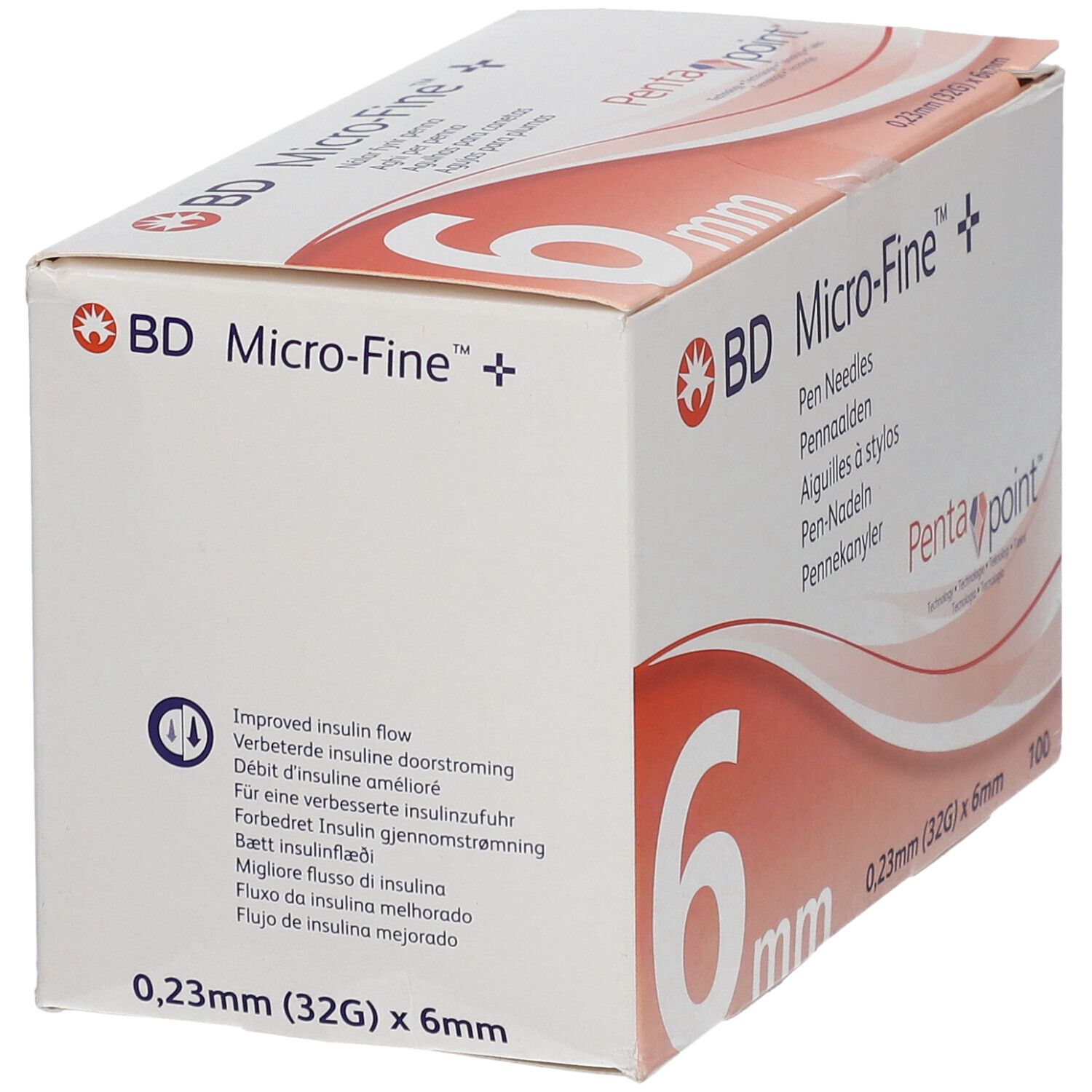 BD Micro-Fine Plus 6mm - 100 ct