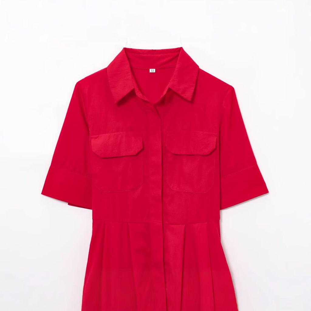Women's Clothing Poplin Dress