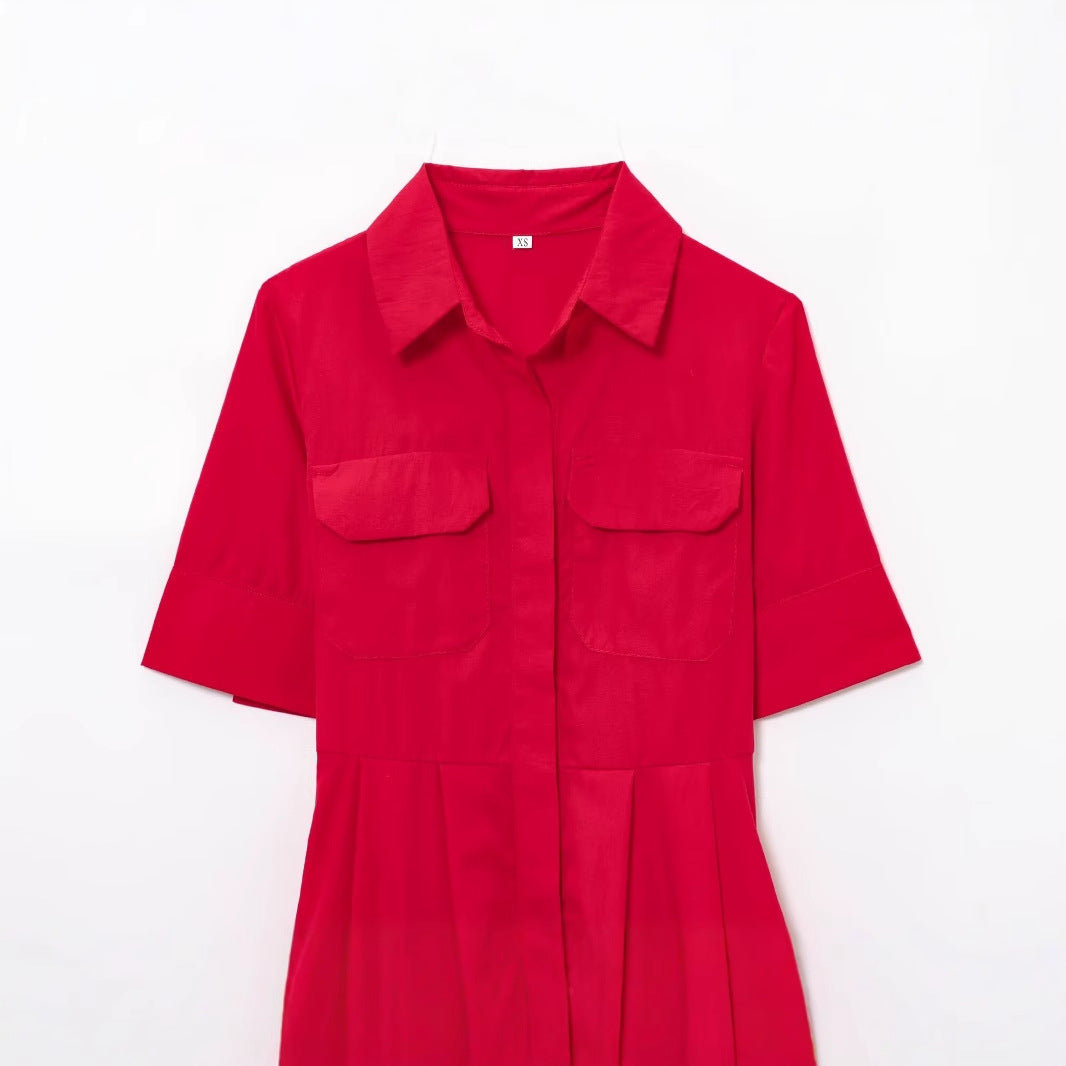 Women's Clothing Poplin Dress