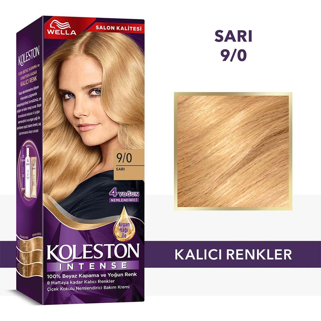 Wella Koleston Intense 9/0 Sarõ: Permanent Hair Dye for 100% Gray Coverage & Lasting Intense Color