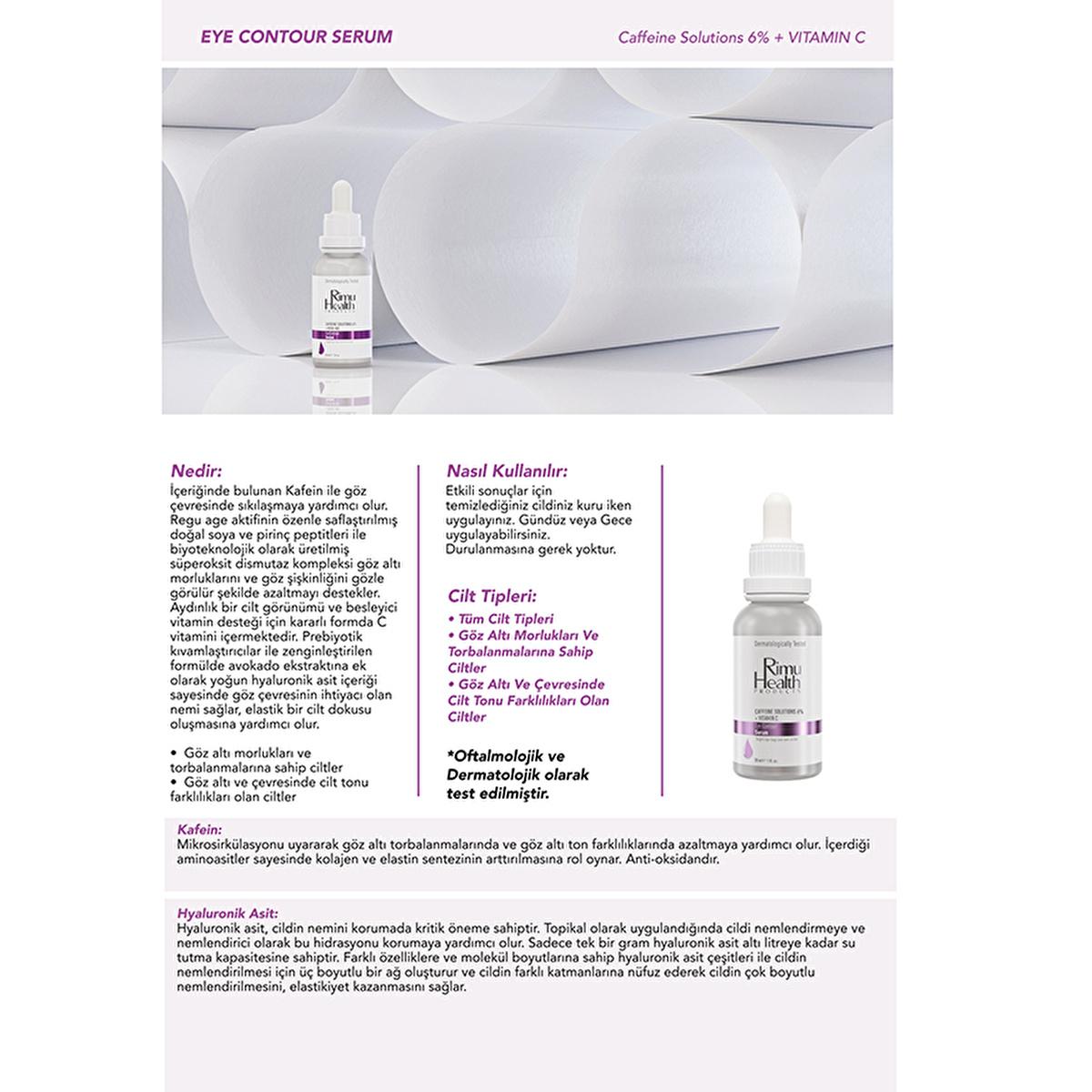 Rimu Health: Advanced Caffeine & Hyaluronic Acid Eye Serum Ð Reduce Dark Circles, Puffiness & Wrinkles | Brightening & Anti-Aging Formula