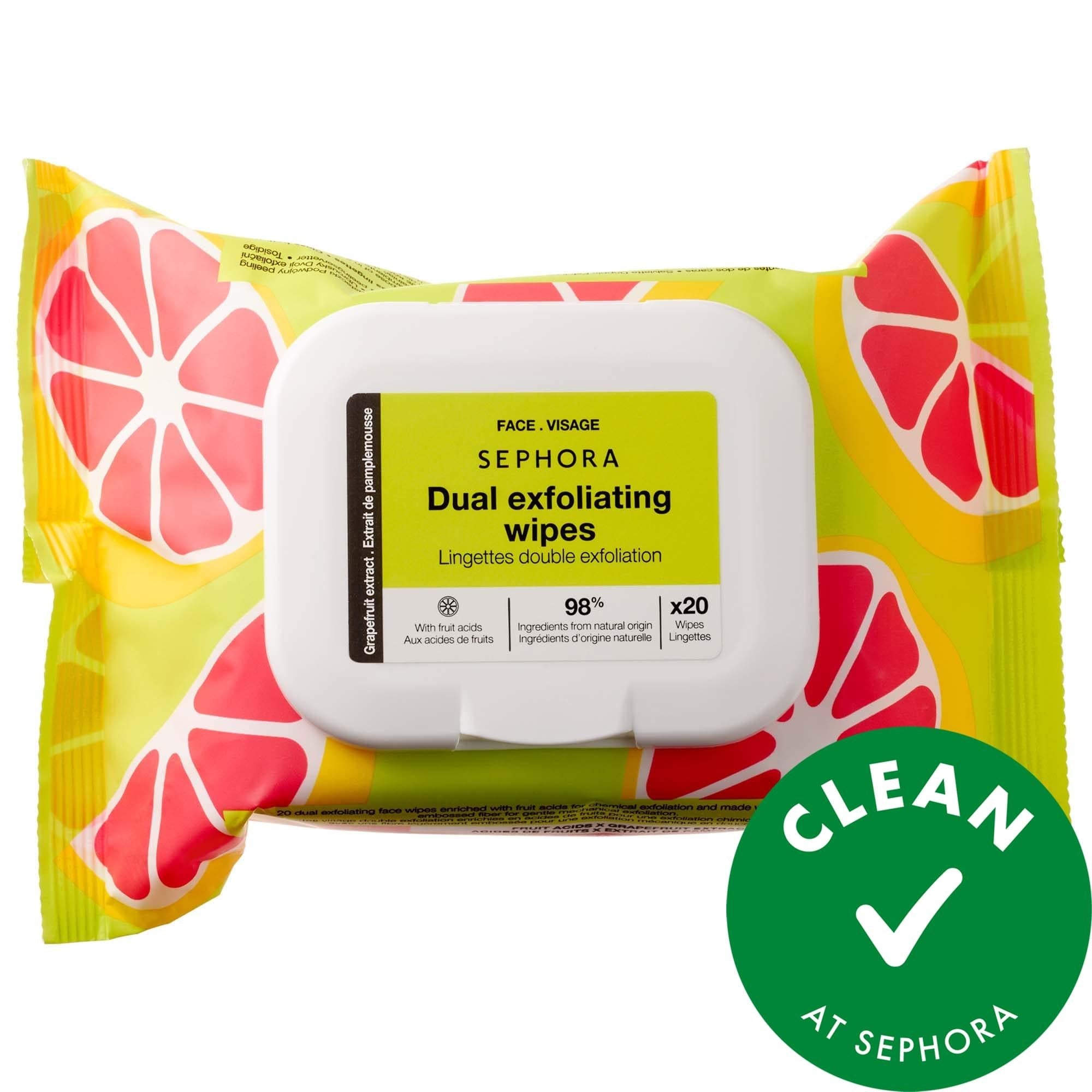 GlowHub Cleansing + Exfoliating Wipes - Micellar Water, Vegan & Natural Skincare for Hydrated & Brighter Skin