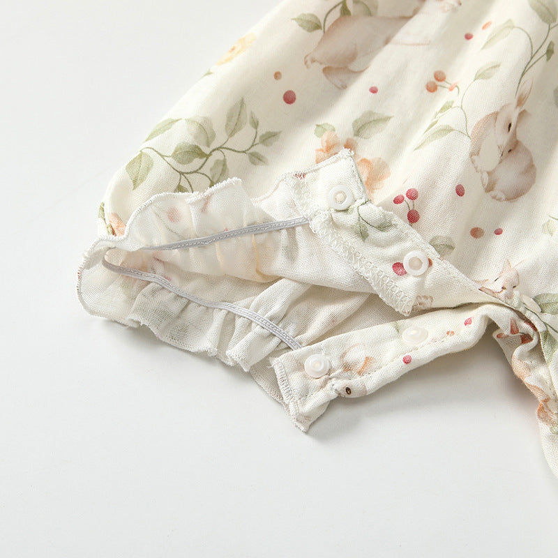 Strap strap baby girl jumpsuit