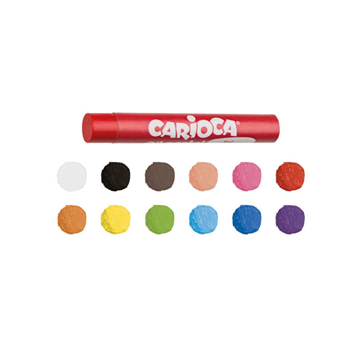 Carioca Oil Pastels 12-Pack - Vibrant, Light-Resistant Art Supplies for Artists and Hobbyists