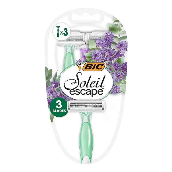 Bic Women's Disposable Razor - 3-Blade Lavender & Eucalyptus Scented for Sensitive Skin