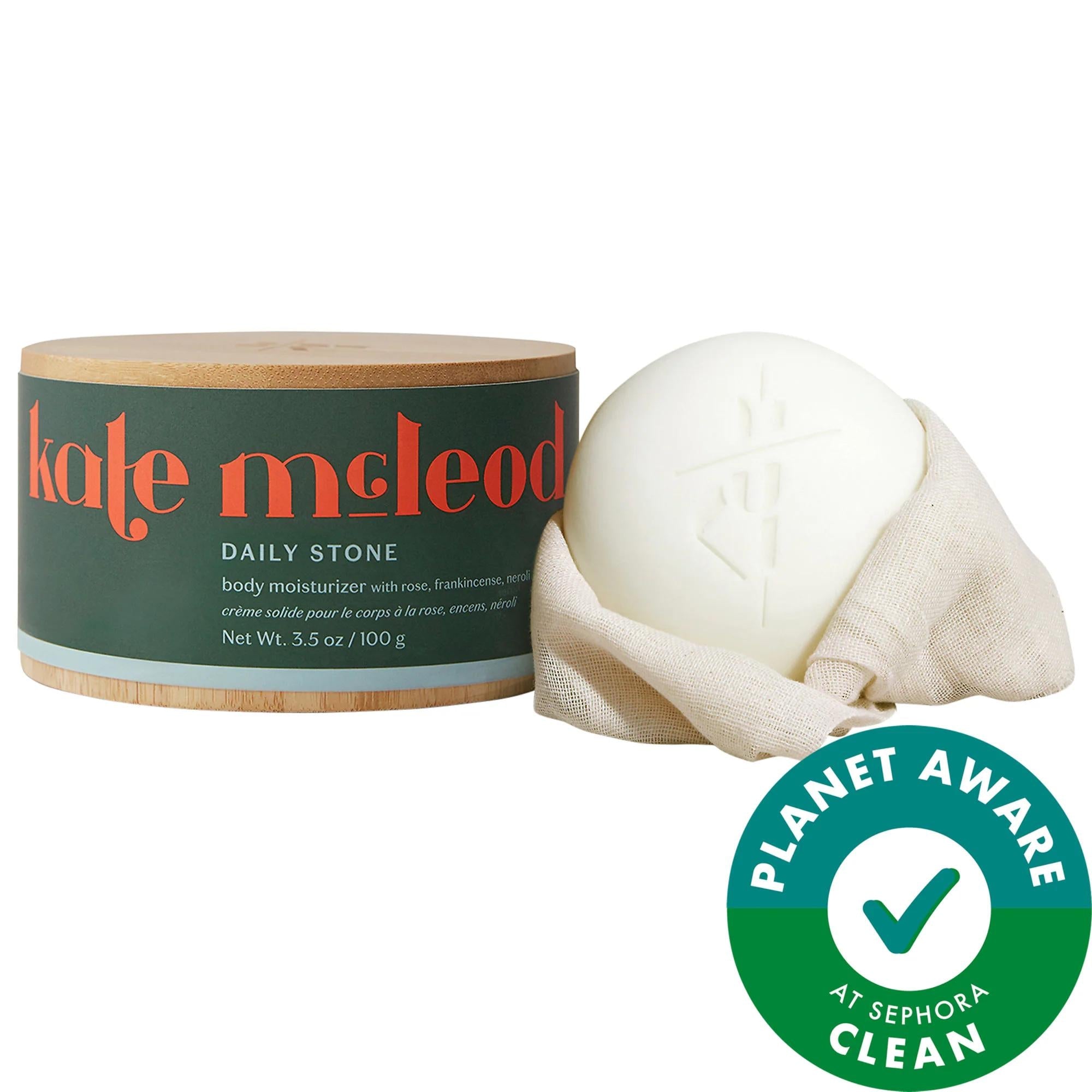 Kate McLeod The Body Stone Deep Moisturizing Cocoa Butter Lotion Bar for Dry Skin Treatment - Natural Skincare, Sustainable Beauty, Plant-Based Moisturizer