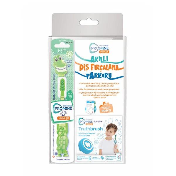 Sensodyne Kids Crocodile Toothbrush Set: Make Brushing Fun with Smart Tracking - Promotes Healthy Dental Hygiene