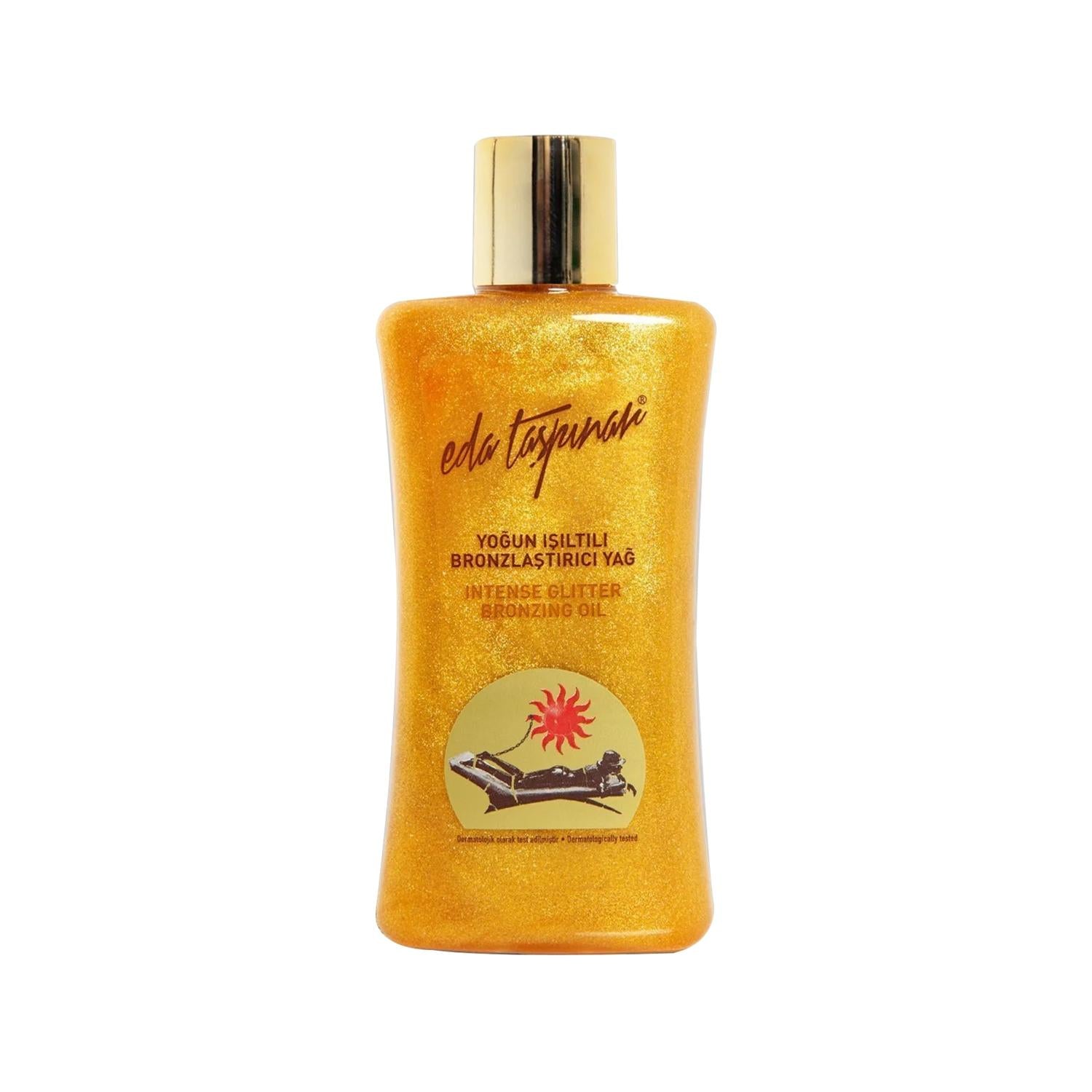 Eda Ta_põnar Intensive Bronzing Shimmering Body Oil - Tanning Oil for Sun-Kissed Glow, 6.76 fl oz