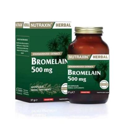 Nutraxin Bromelain Supplement: 750mg Pineapple Enzyme Capsules for Natural, Gluten-Free Digestive Support - Vegetarian Friendly