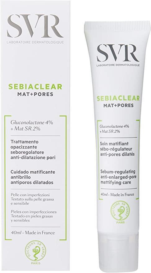 SVR Sebiaclear Mat Pores: Oil Control Matte Moisturizing Cream | Pore Minimizing, Anti-Shine Salicylic Acid & Niacinamide Cream for Oily Skin