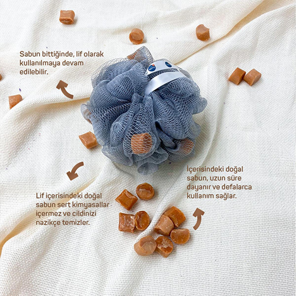 Balmy: All-In-One Woody Scented Soap Infused Bath Sponge for Men - Exfoliating, Convenient, Travel-Friendly Body Scrubber