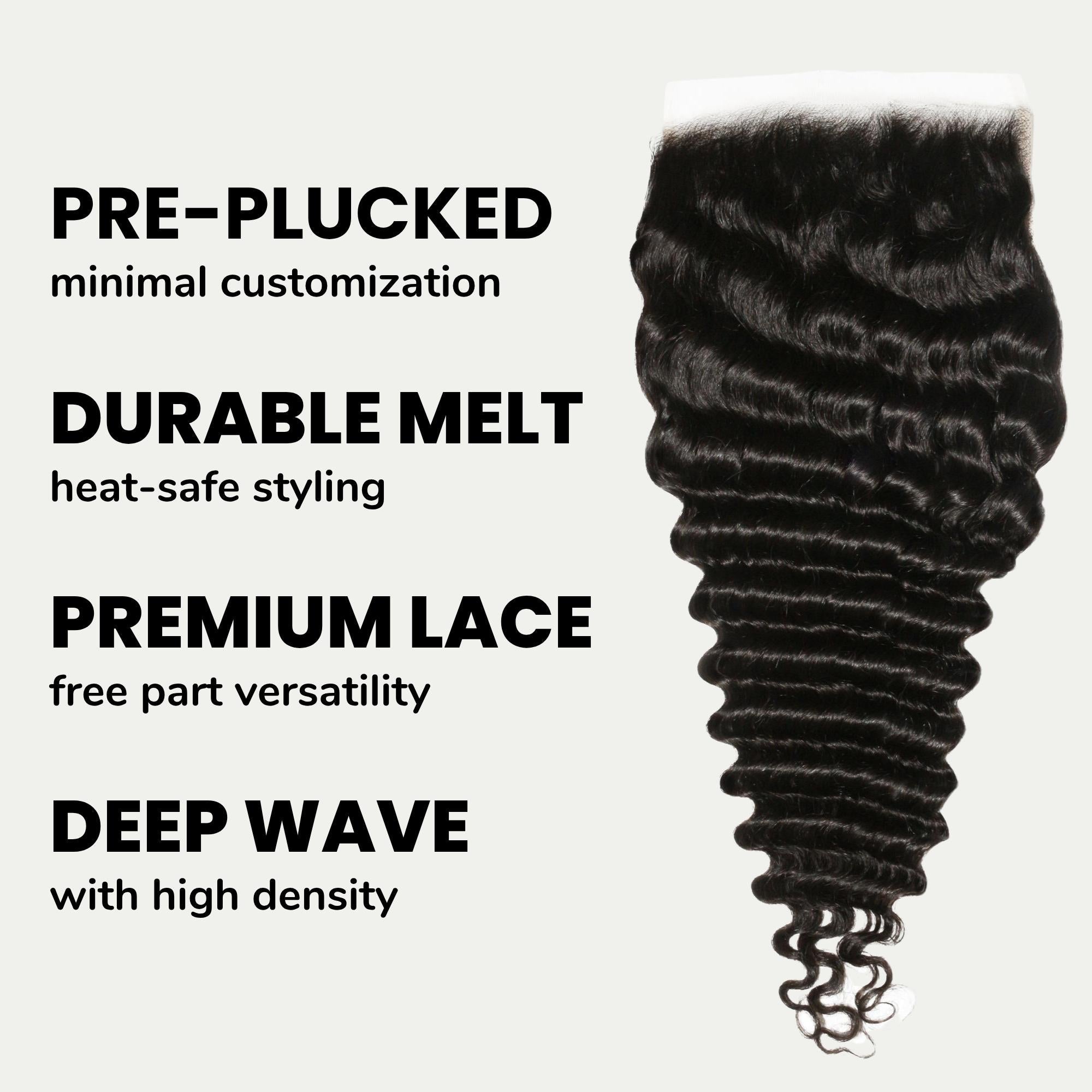 Deep Wave 7x7 HD Lace Human Hair Closure