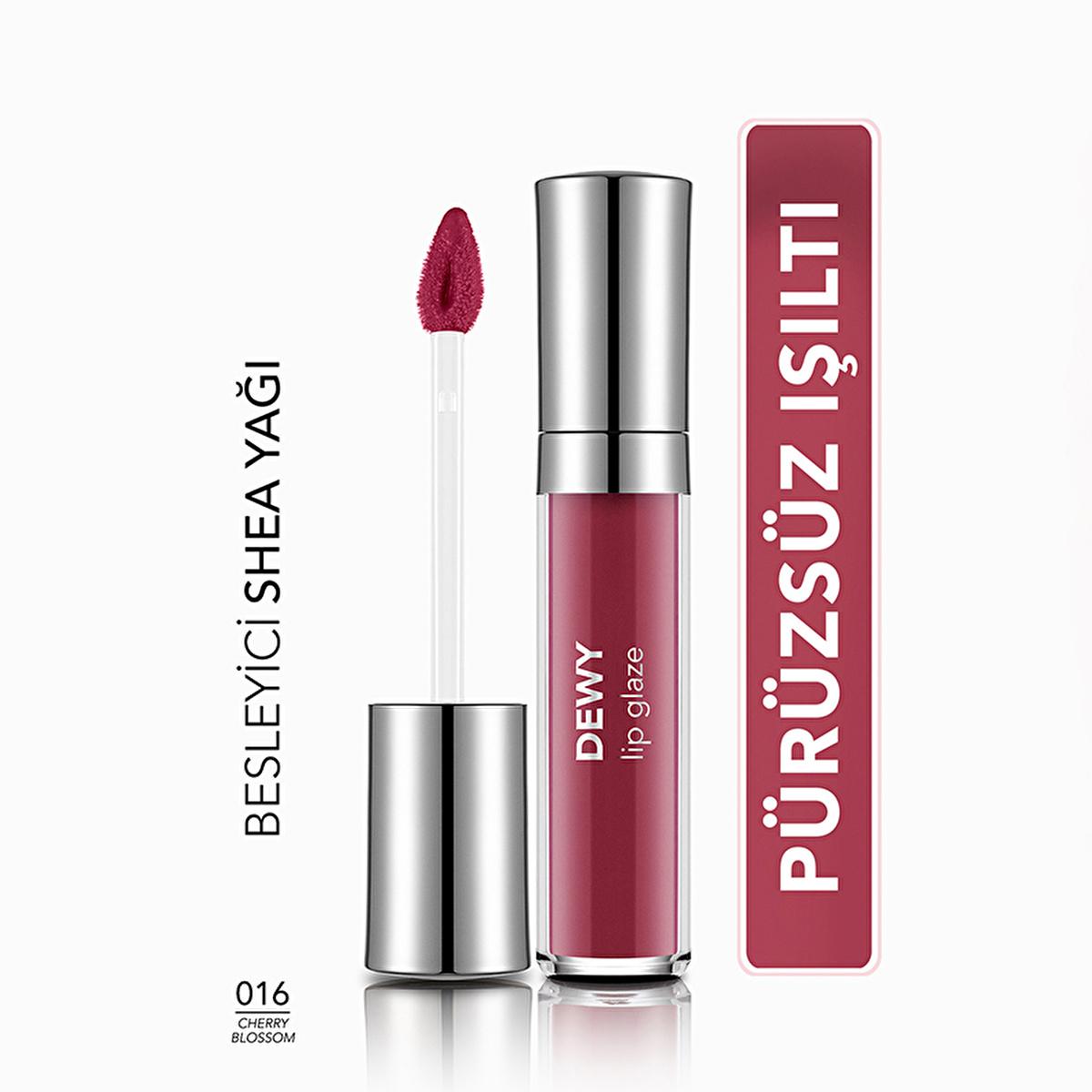 Flormar Dewy Lip Glaze: Hydrating, Non-Sticky, and Shiny Lip Gloss - Cherry Blossom Shade for Smooth, Lasting Shine