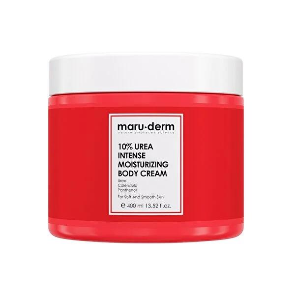 Maruderm 10% Urea Moisturizing Body Cream:  Deep Hydration, Smooths Dry Skin & Reduces Strawberry Legs - 400ml