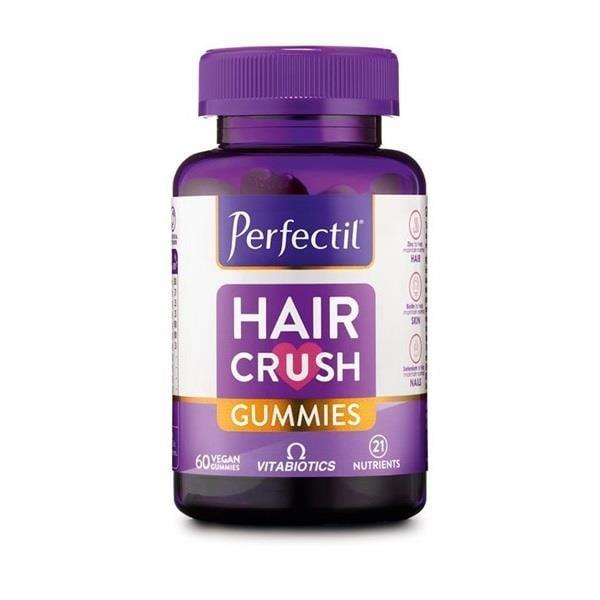 Vitabiotics Perfectil Hair Crush 60 Gummies - Promotes Healthy Hair Growth with Vitamins & Minerals