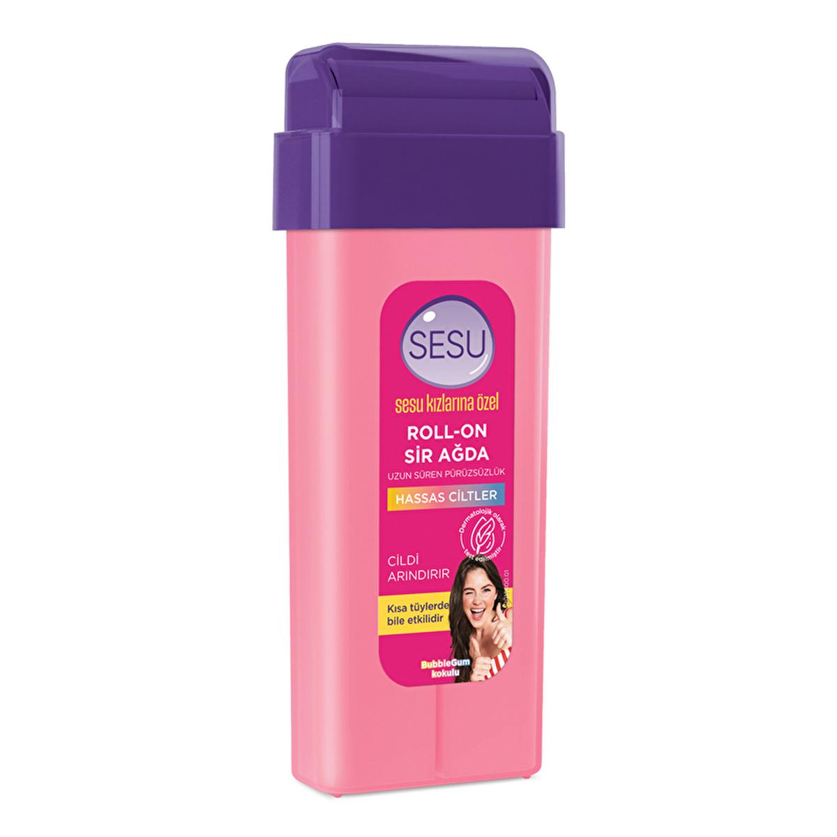 Sesu Roll-On Wax for Hair Removal - Gentle, Easy & Dermatologically Tested - 3.38 fl oz