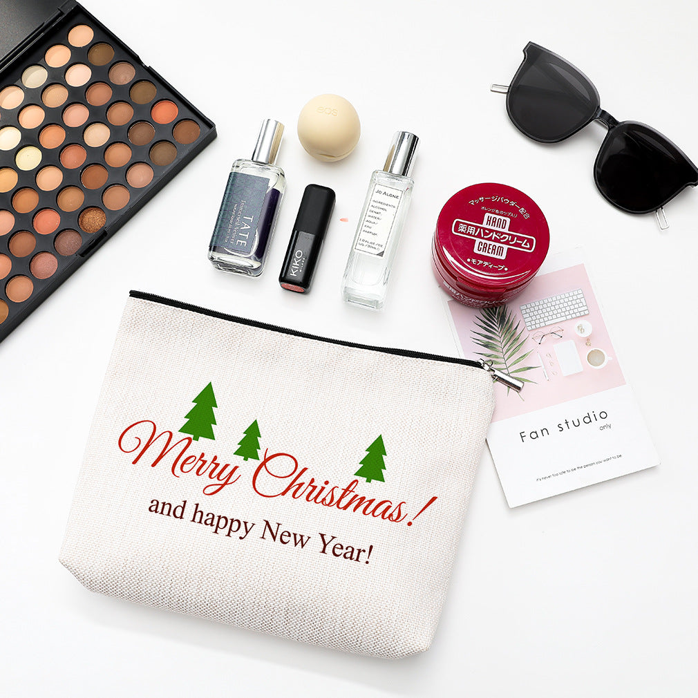Cosmetic Bag Waterproof Cotton And Linen Zipper Bag Cosmetic Jewelry Storage Bag Travel Toiletry Storage Bag