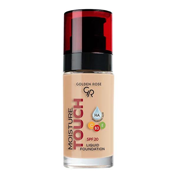 Golden Rose Moisture Touch Liquid Foundation SPF20: Hydrating, Buildable Coverage for Natural, Radiant Skin