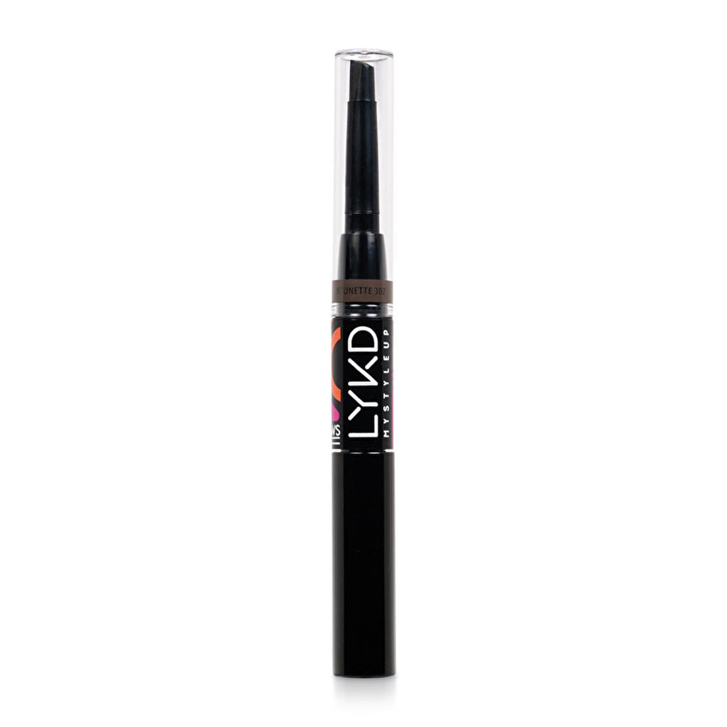 LYKD Double Sided Brow Kit Brunette 302 - Precise Eyebrow Grooming with Pencil & Mascara