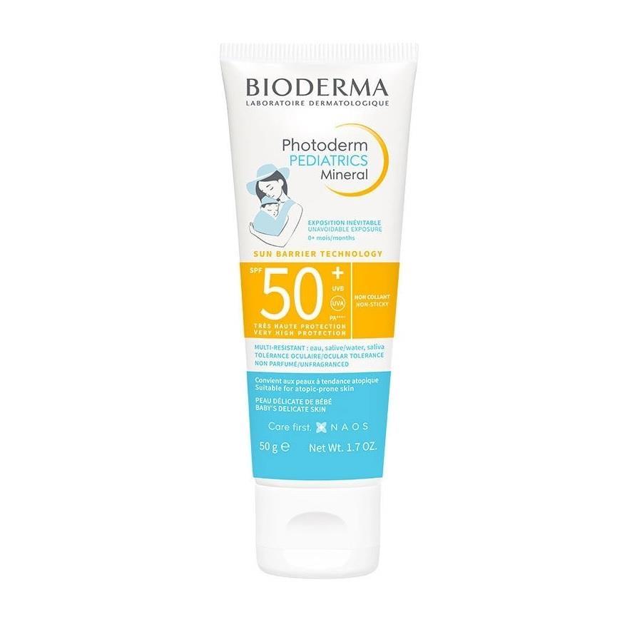 Bioderma Mineral Sunscreen for Children SPF 50+ - Waterproof, Dermatologically Tested, 50ml