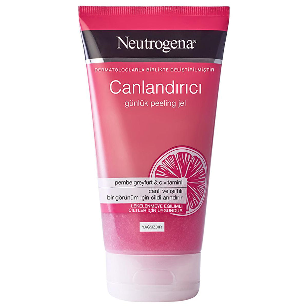 Neutrogena Pink Grapefruit Exfoliating Facial Cleanser: Acne & Blackhead Treatment with Daily Oil-Free Peeling Gel