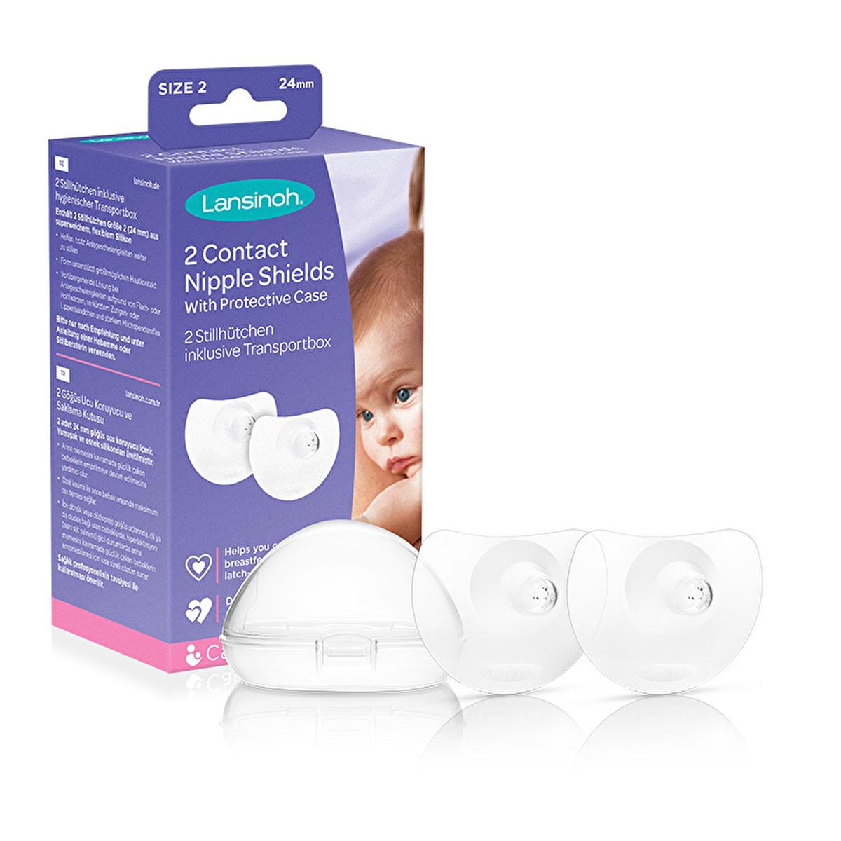 Lansinoh Breast Nipple Shield 24 mm - Comfortable Silicone Nipple Shield for Breastfeeding Support