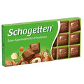 Schogetten Alpine Milk Chocolate Hazelnut Bar - Delicious German Chocolate Candy, Breakable Pieces, Creamy & Crunchy 100g Treat