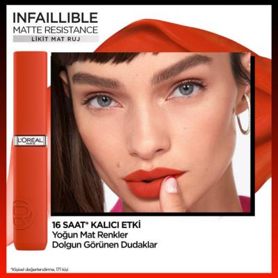 Loreal Paris Liquid Matte Lipstick - Long Lasting, Transfer Resistant Makeup - 120 Major Crush