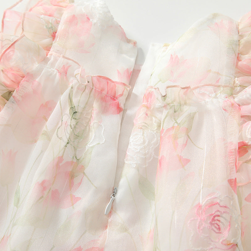 Floral sleeveless dress children's clothing