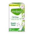 Molped Pure & Soft Daily Panty Liners - Natural Cotton, Hypoallergenic, pH Balanced, Breathable - 50 Count