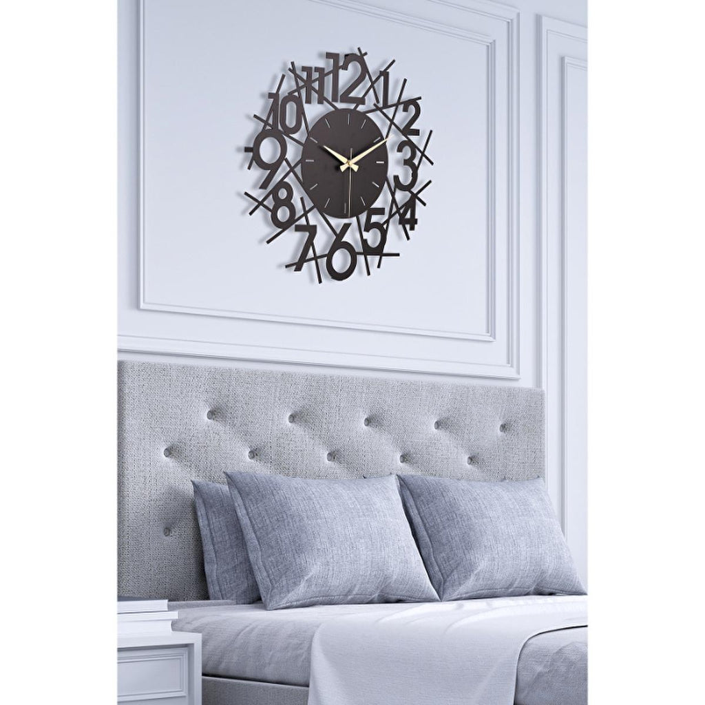 Muyika 41x41cm Modern Metal Silent Wall Clock - Large Decorative Timepiece for Home