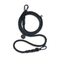 Found My Animal Matte Black Rope Adjustable Dog Leash Large