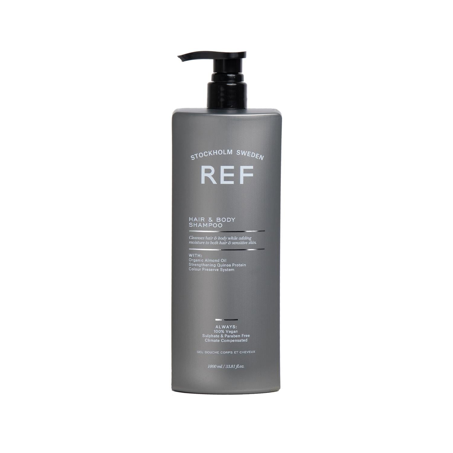 REF Moisturizing Shampoo - 1000ml Hydrating Hair & Body Wash for Dry Skin