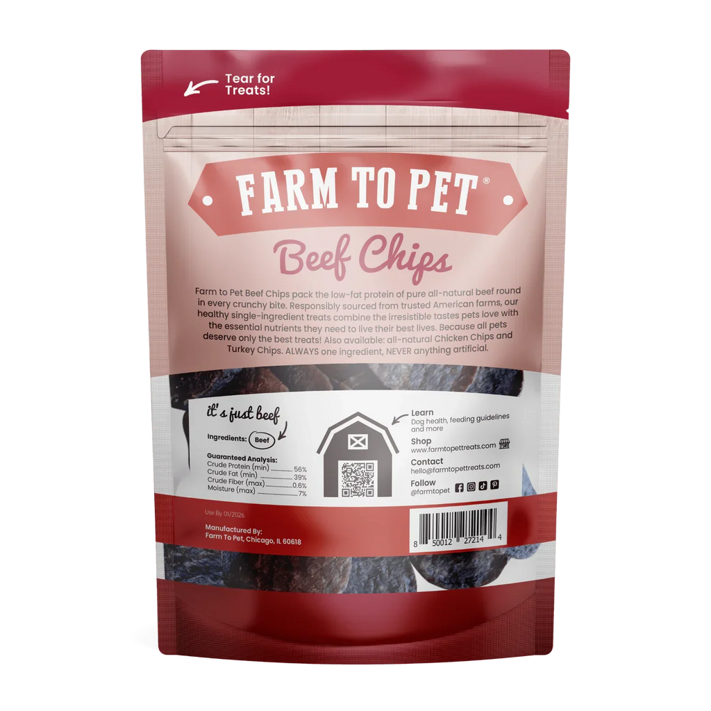 Farm To Pet Beef Chips
