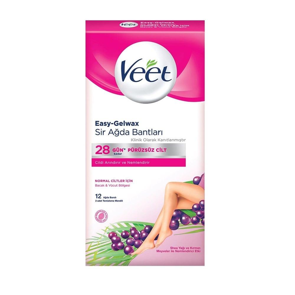 Veet Wax Strips for Normal Skin - 12 Count, Smooth Skin for Up to 28 Days