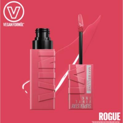 Maybelline Super Stay Vinyl Ink Liquid Lipstick - Long Lasting Lip Color with Vinyl Ink Finish, Rouge Shade 145 Rogue