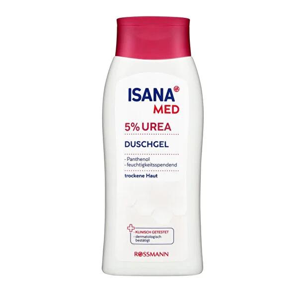 Isana Moisturizing Shower Gel with 5% Urea - Gentle, Vegan, and Hydrating for Dry Skin - 8.45 fl oz