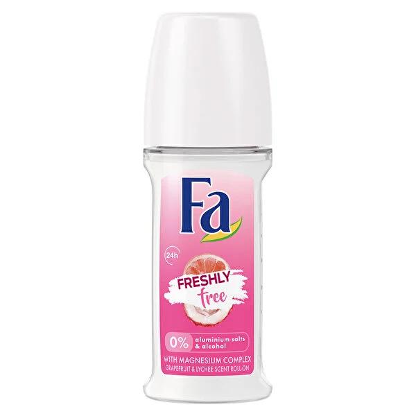 FA Freshly Free Roll-On Deodorant: 24-Hour Odor Protection with Refreshing Grapefruit & Lychee Scent - Travel Friendly