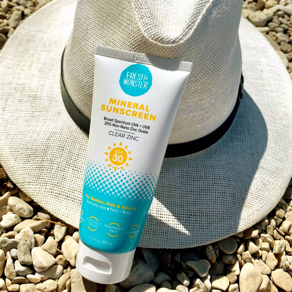 Kids Sunscreen: Mineral and Clear Zinc Oxide Safe Sun Protection - Fresh Monster