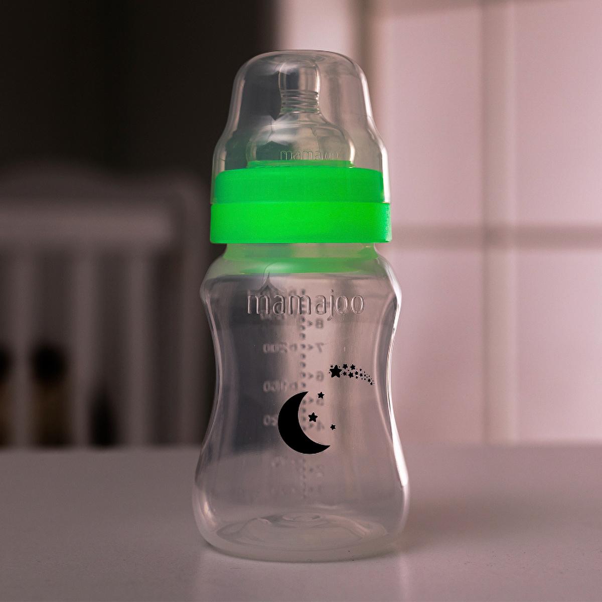 Mamajoo Night & Day Baby Bottle 270ml: Anti-Colic, BPA-Free, Glow-in-the-Dark - Perfect Infant Feeding for Colic Relief and Easy Nighttime Use