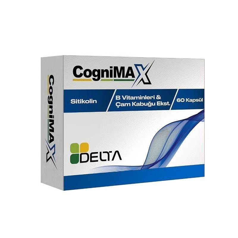 Delta CogniMAX Dietary Supplement for Cognitive Support - 60 Capsules, Brain Health Vitamins, Citicoline Benefits