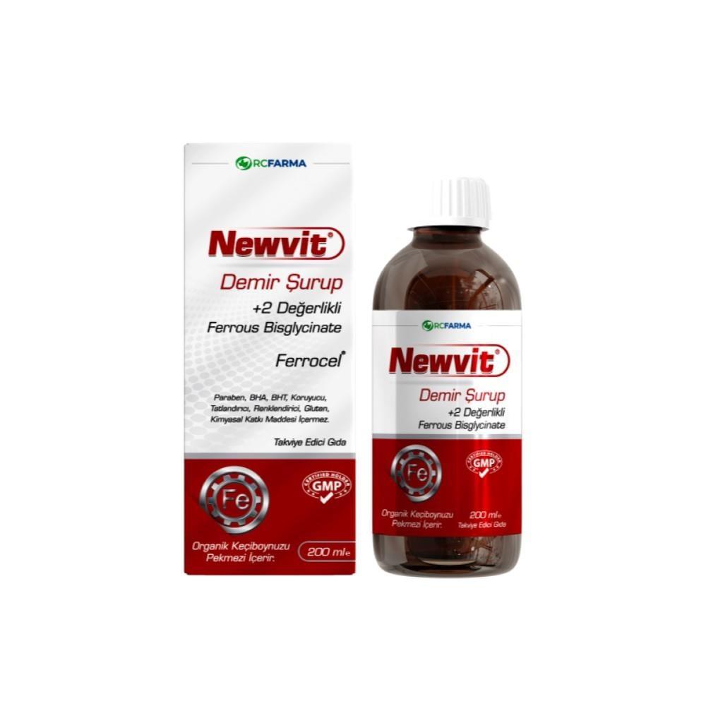 Newvit Iron Supplement: Enhanced Absorption for Children & Adults - Natural Iron Bisglycinate, Organic Carob Molasses - Combat Iron Deficiency