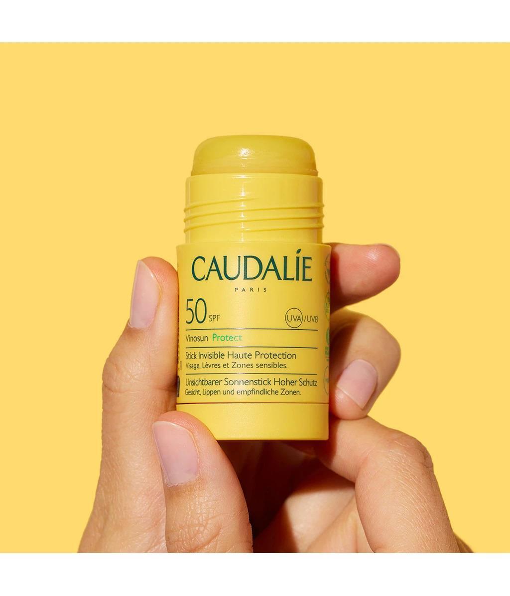 Caudalie Vinosun Protect SPF 50 Sunscreen Stick: Invisible, Vegan & Fragrance-Free High Protection for Face, Lips & Sensitive Skin