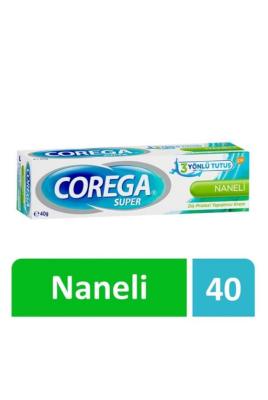 Corega Super Ultra Krem Dental Adhesive Cream - Mint Flavored, Secure Fit, Comfortable Denture Adhesive for Denture Wearers (40g)