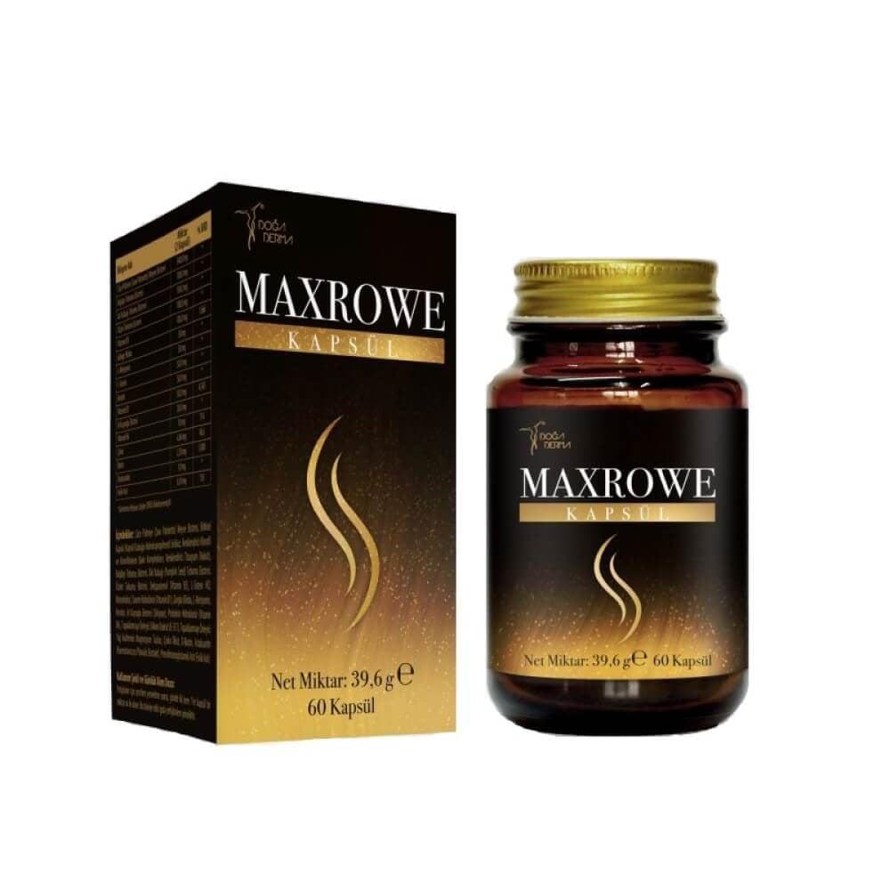 Maxrowe Dietary Supplement - Saw Palmetto, Keratin & Biotin Capsules for Hair, Skin & Nail Health
