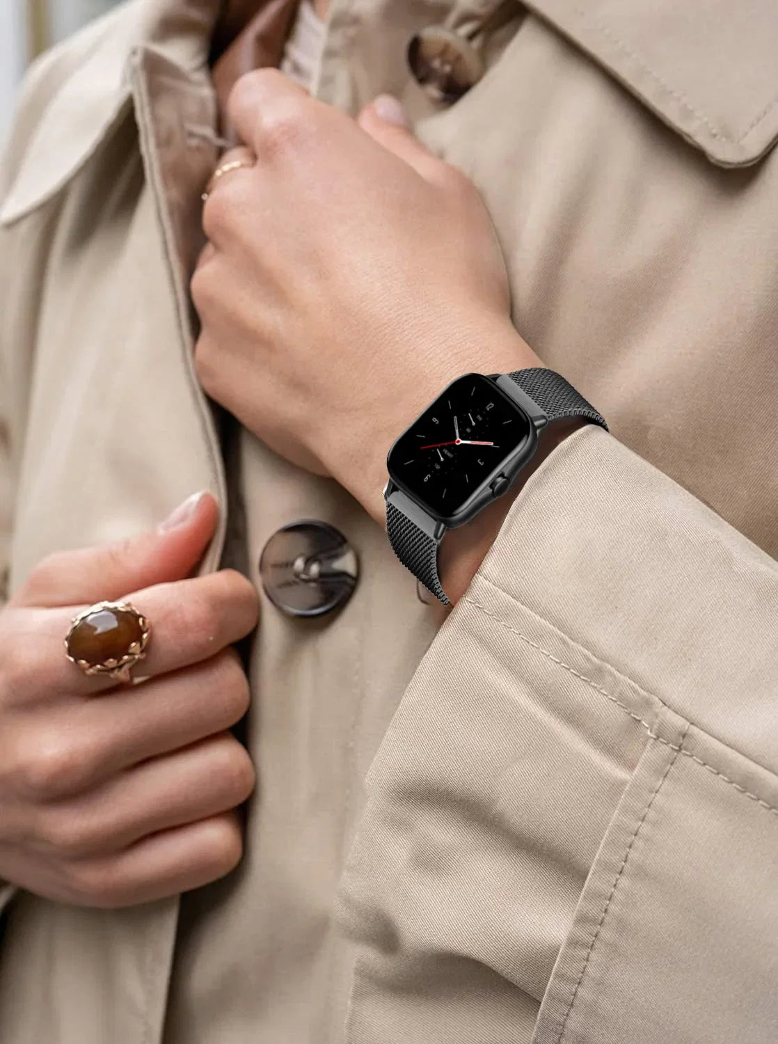 20mm/22mm Milanese band For Amazfit GTS/2/2e/3/4/GTS2 Mini/GTR 42mm/47mm/GTR2/3/4/Pro stratos Metal Bracelet Amazfit bip strap