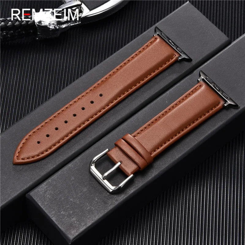 Casual PU Leather Strap for Apple Watch Band 49 45 44 42mm iwatch Ultra 8 7 6 5 4 3 SE Watch Accessories Wristband 41 40 38mm