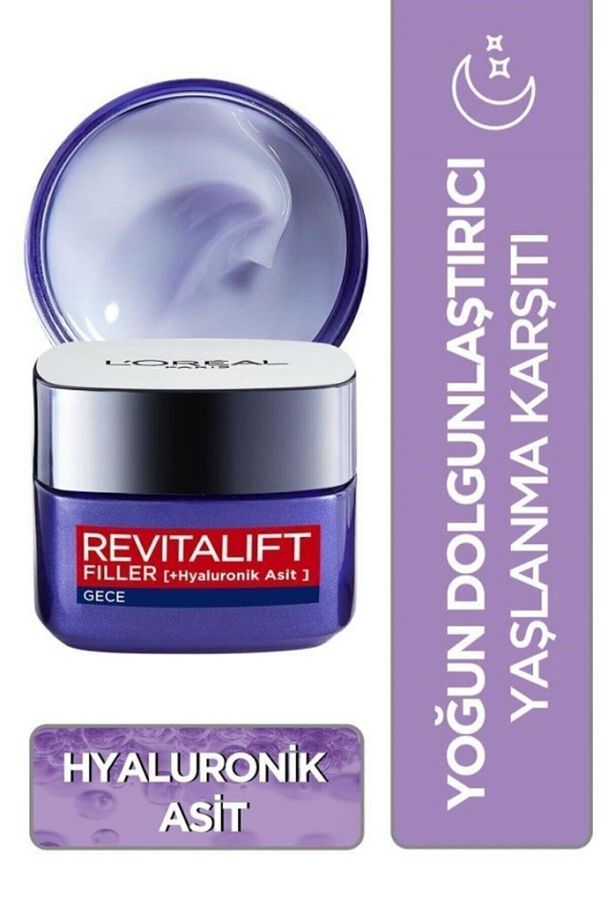 L'Oreal Paris Revitalift Filler Intensive Plumping Anti-Aging Night Cream 50ml - Hyaluronic Acid