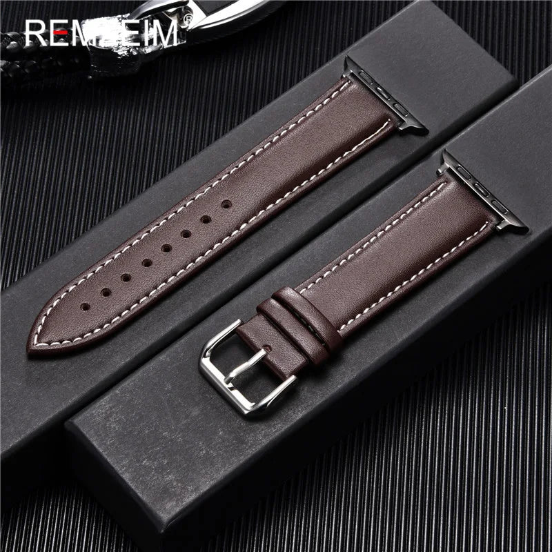 Casual PU Leather Strap for Apple Watch Band 49 45 44 42mm iwatch Ultra 8 7 6 5 4 3 SE Watch Accessories Wristband 41 40 38mm