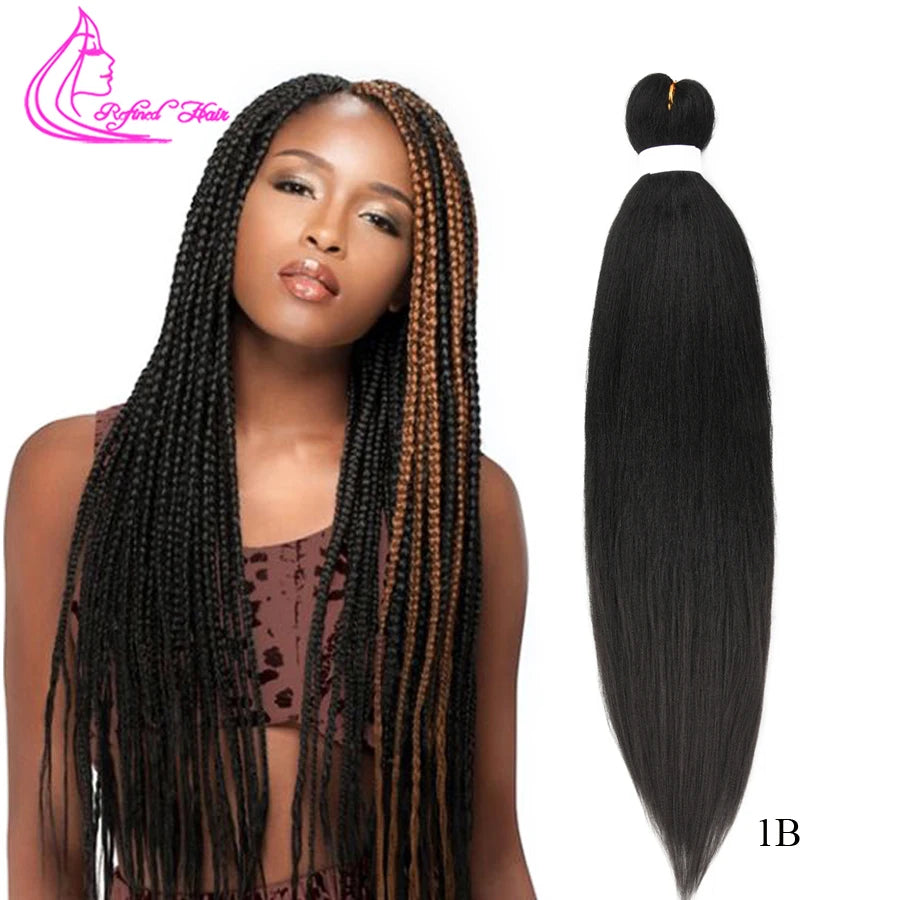 Easy Braiding Hair 26 inch long Jumbo Braids Yaki Straight Crochet Synthetic Ombre Hair Extensions Low temperature Fiber 90g/ pc